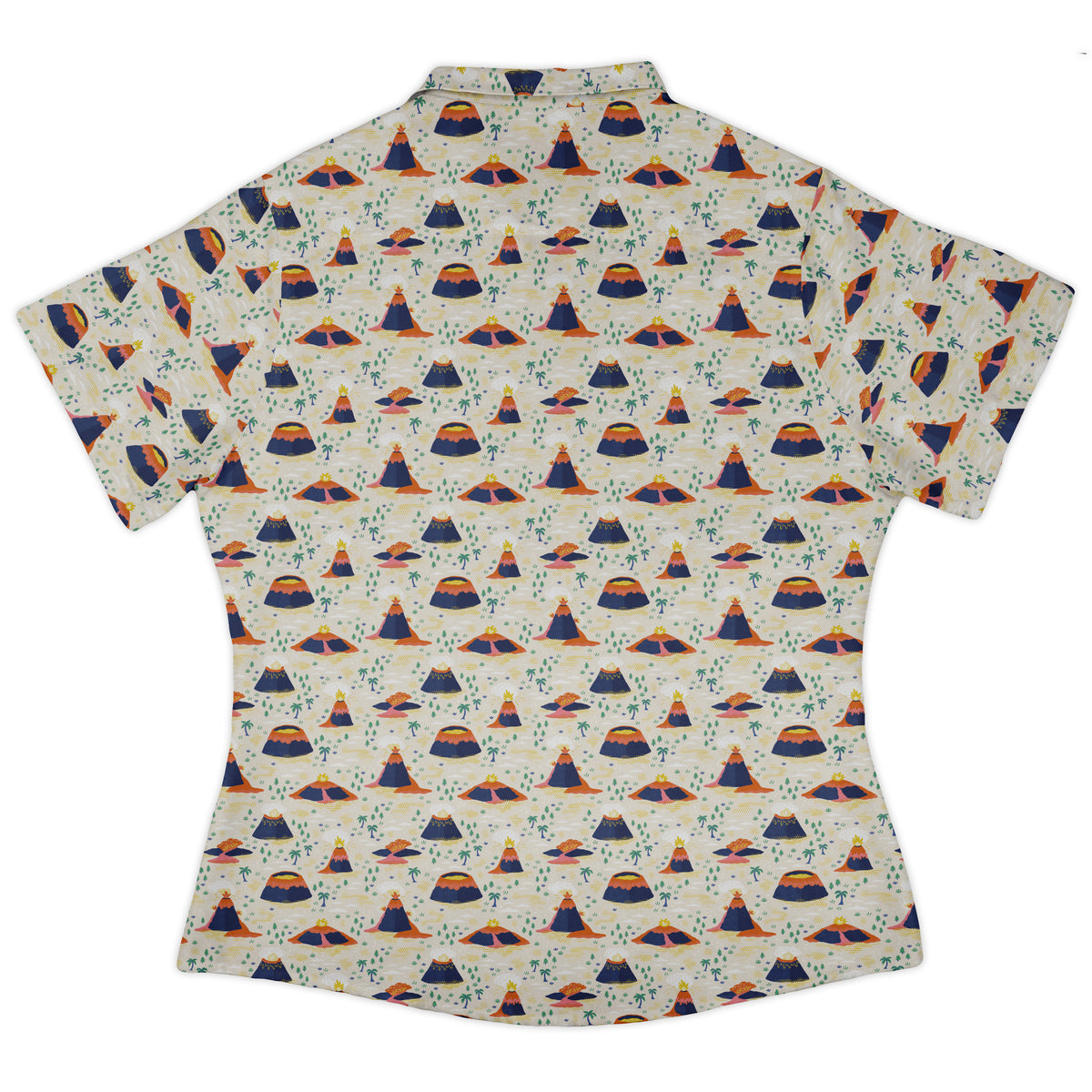Volcanology Curvy Button Up Shirt womens back