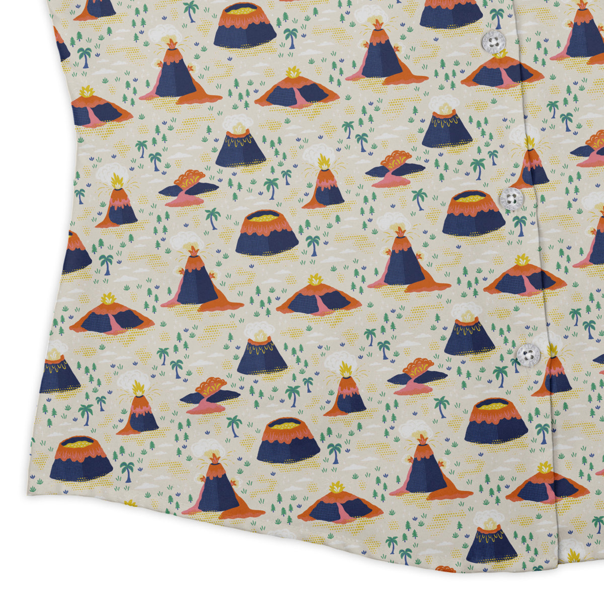 Volcanology Curvy Button Up Shirt womens corner