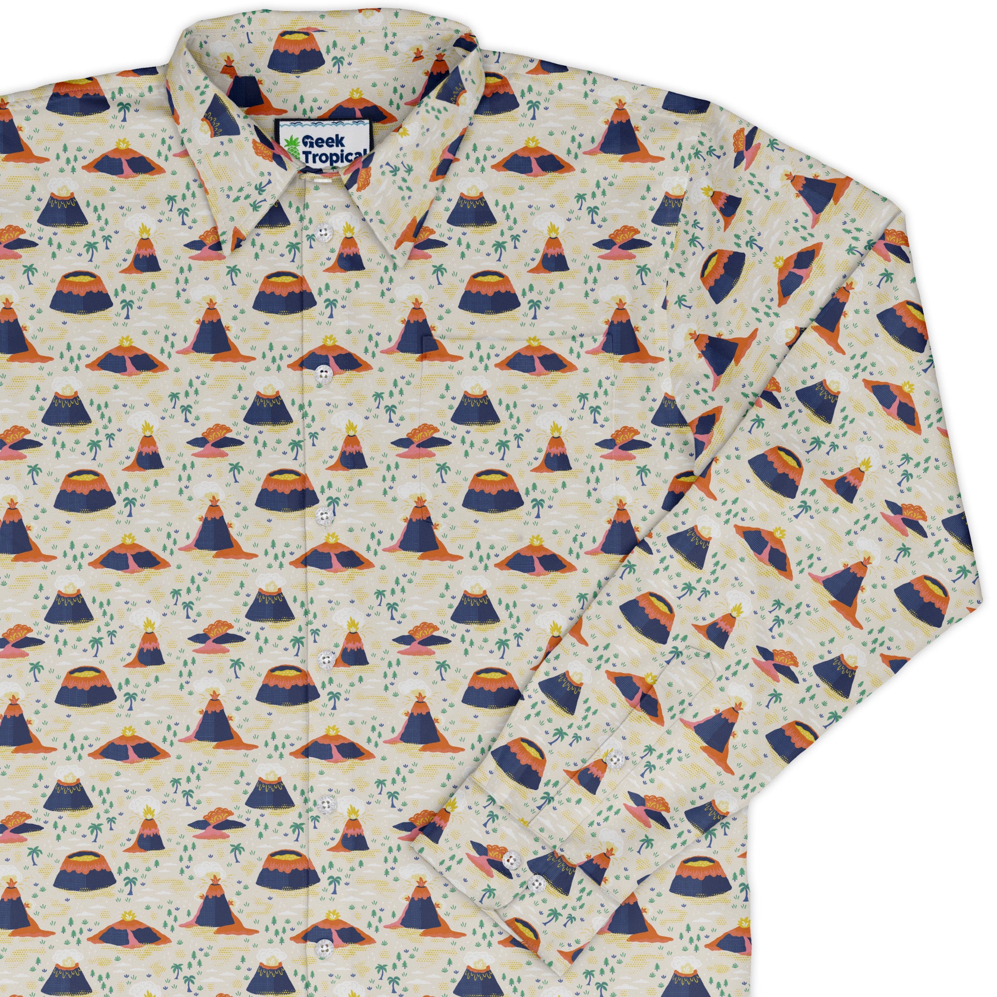Volcanology Long Sleeve Button Up Shirt cover