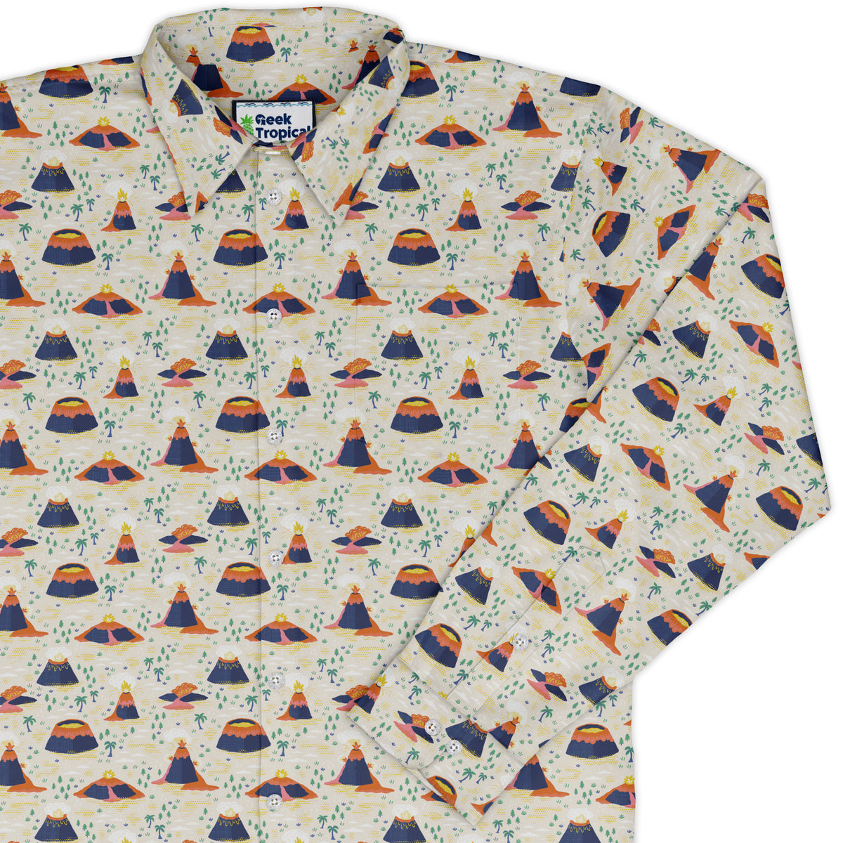 Volcanology Long Sleeve Button Up Shirt cover