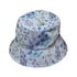 Watercolor Wildflower Meadow Bucket Hat Gray Stitching