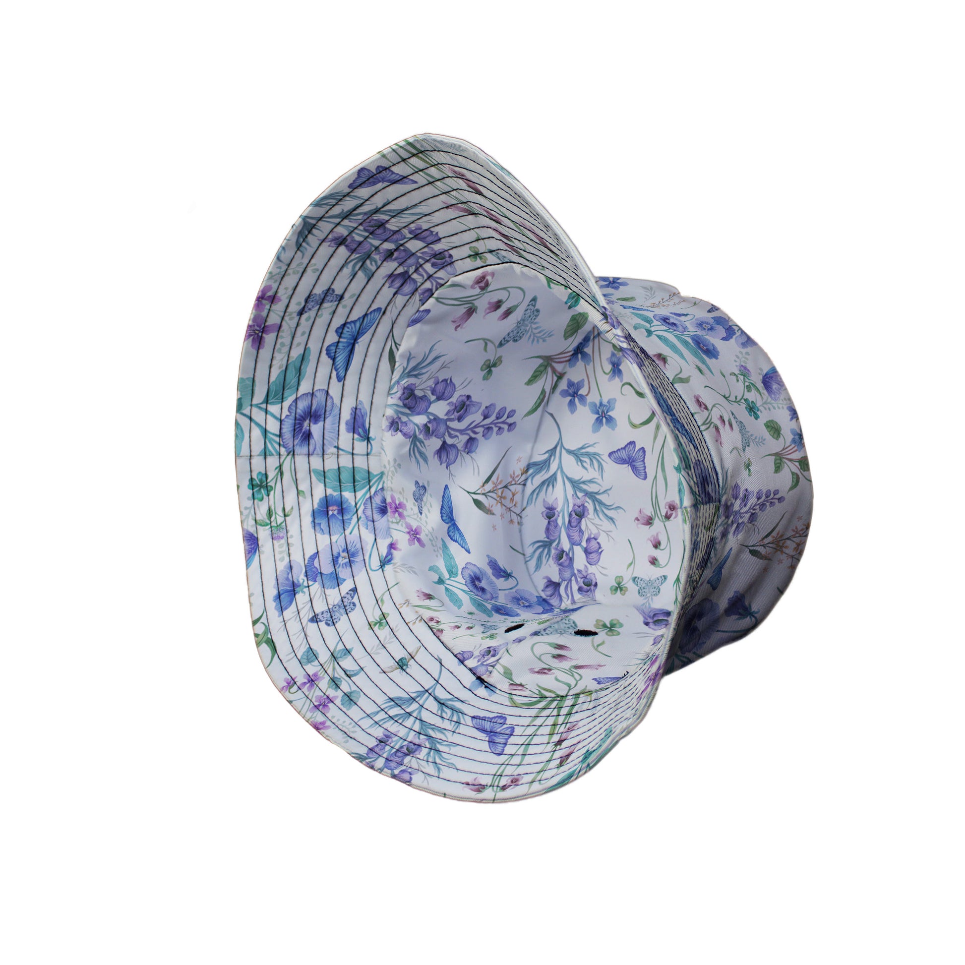 Watercolor Wildflower Meadow Bucket Hat Side View