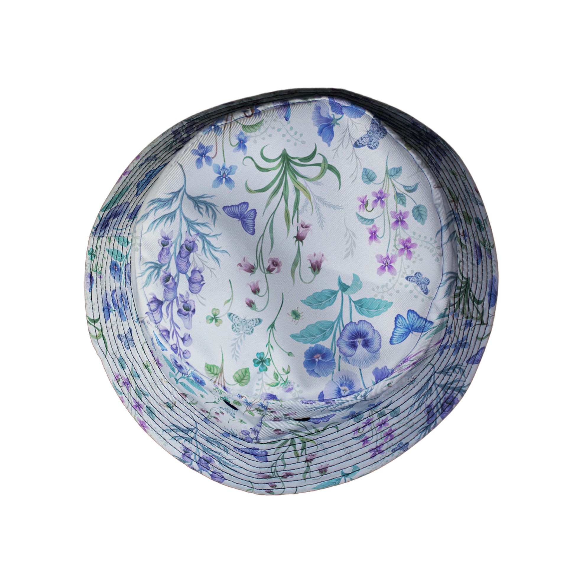 Watercolor Wildflower Meadow Bucket Hat Top View