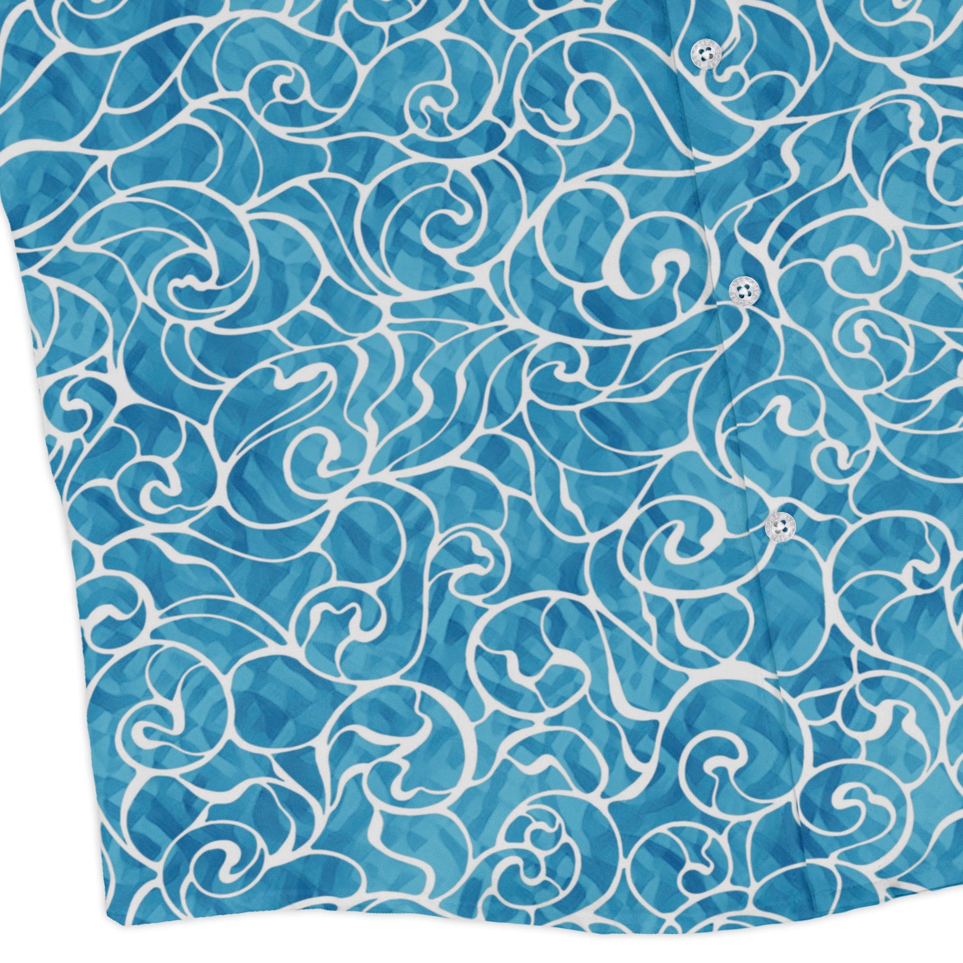 Waves light Long Sleeve Button Up Shirt