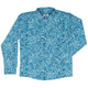 Waves light Long Sleeve Button Up Shirt Geek Nerd adult sizing Design By Brigid Ashwood Marine biology