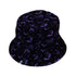 Web Bats Dark Bucket Hat Black Stitching