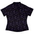 Web Bats Dark Curvy Button Up Shirt womens back