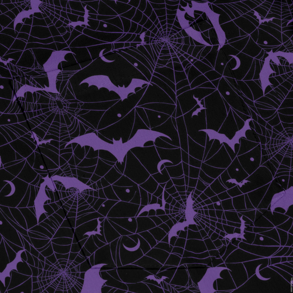 Web Bats Dark Long Sleeve Button Up Shirt pocket