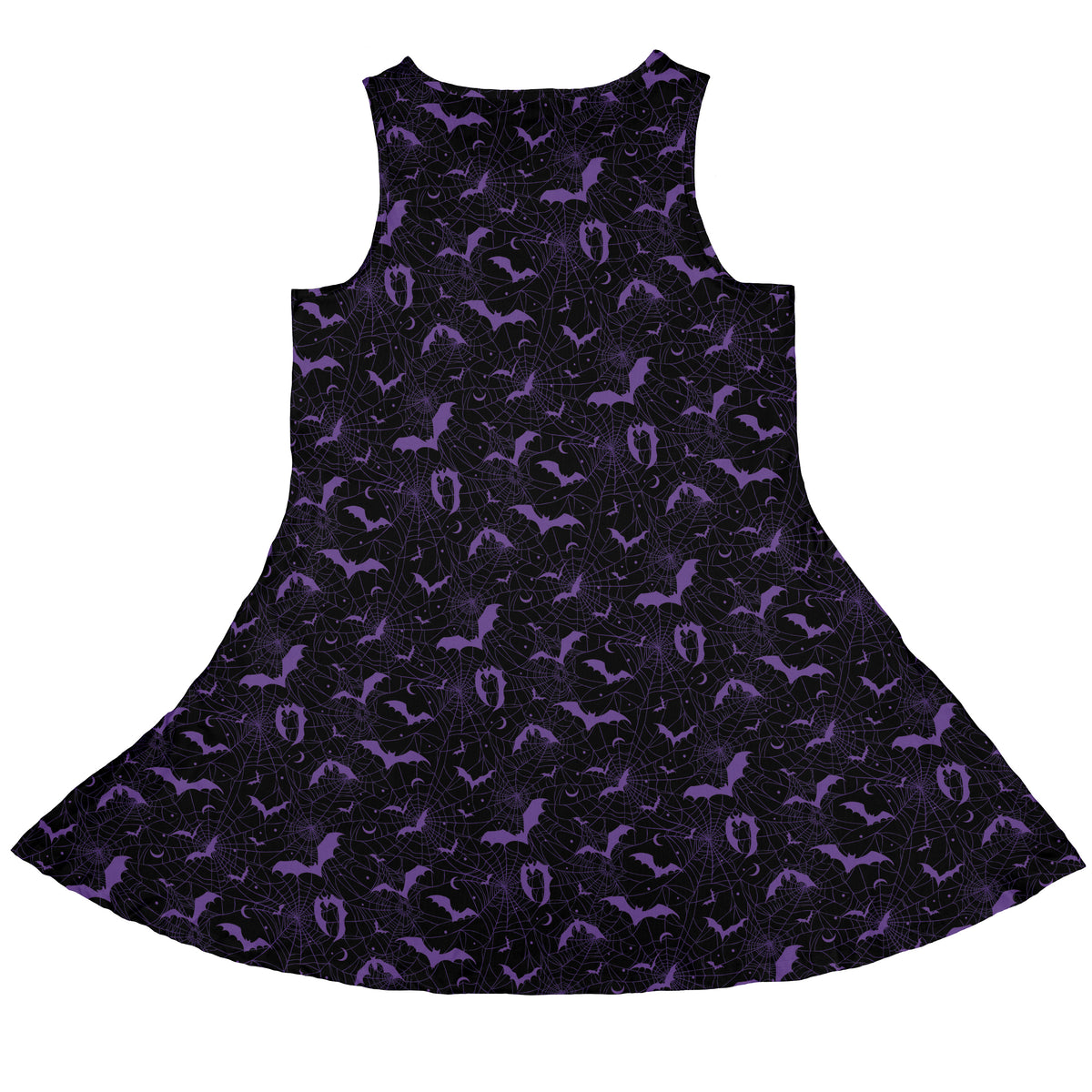Web Bats Dark Sleeveless Dress back