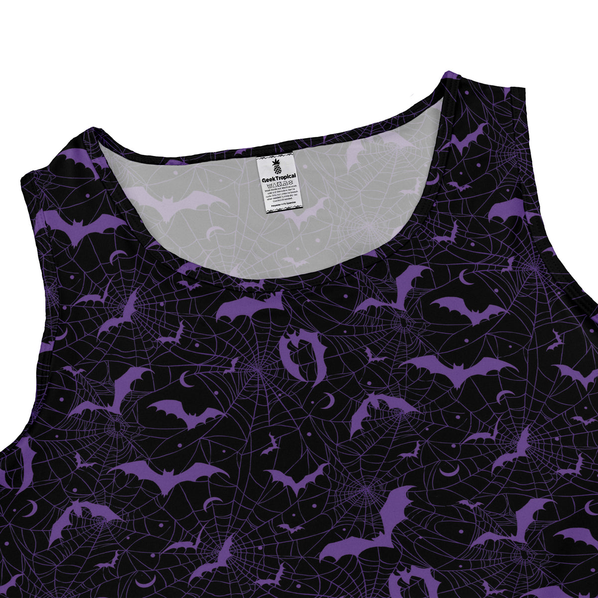 Web Bats Dark Sleeveless Dress close front