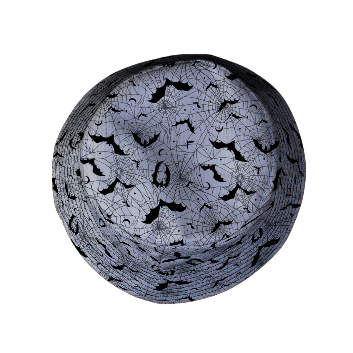 Web Bats Light Bucket Hat Top View