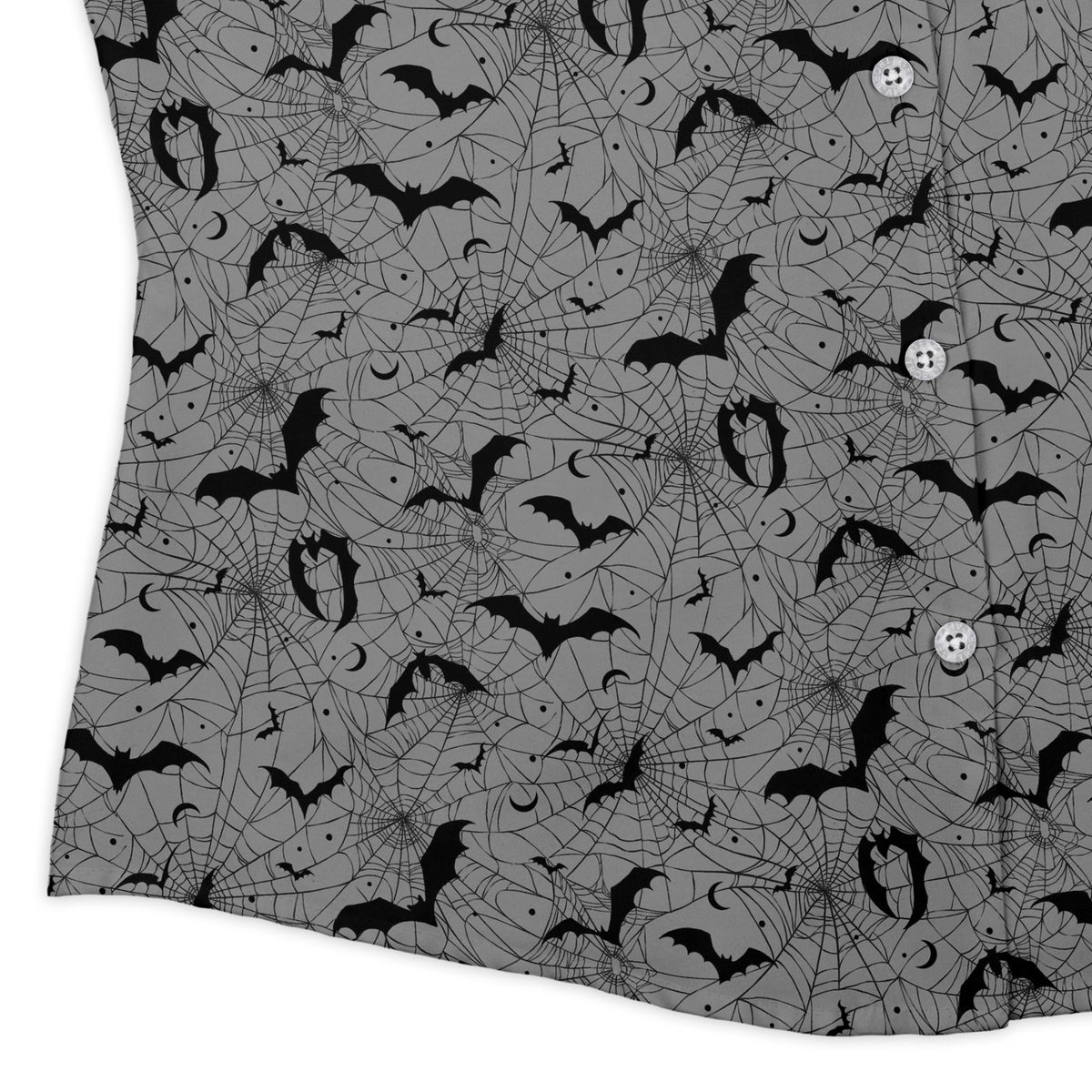 Web Bats Light Curvy Button Up Shirt womens corner