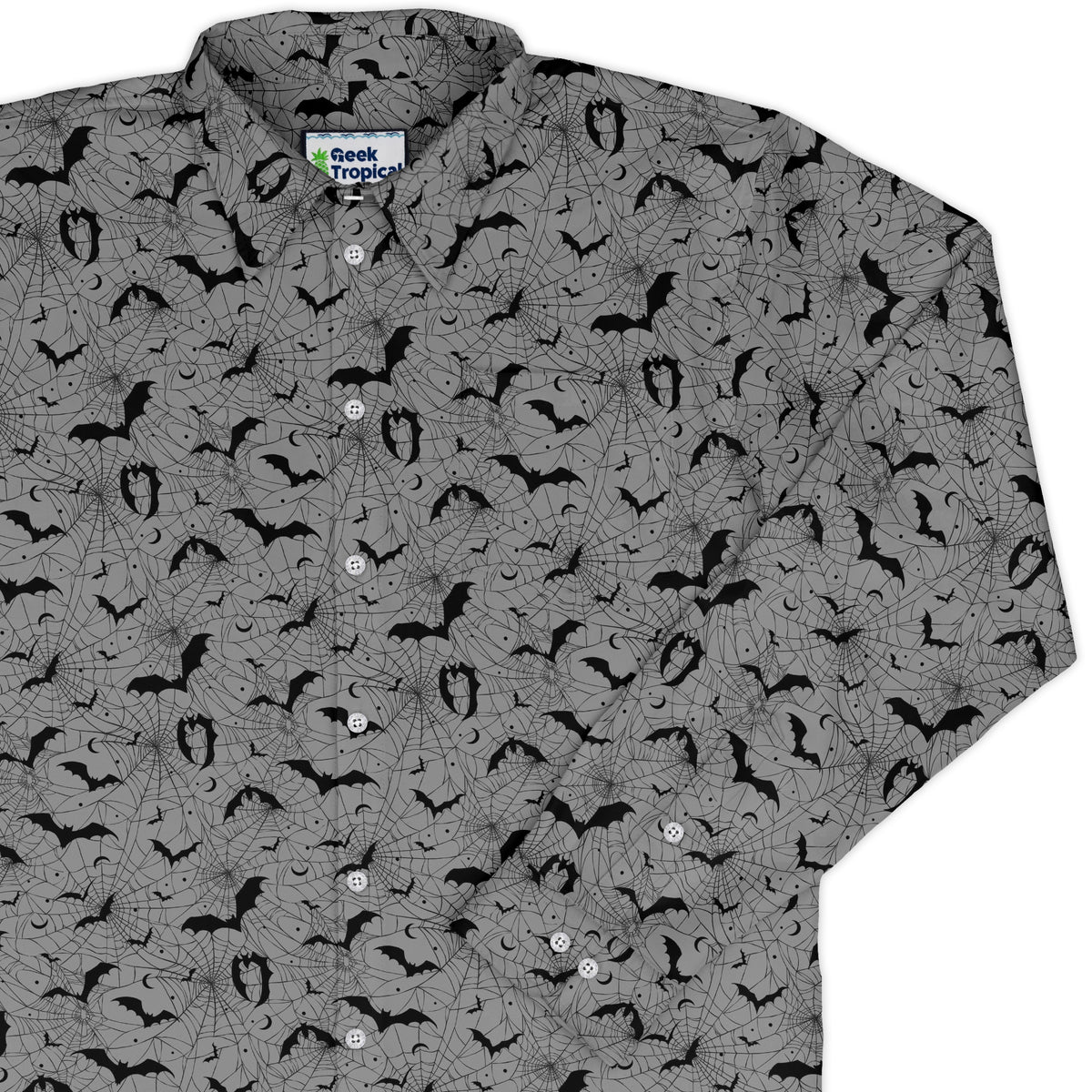 Web Bats Light Long Sleeve Button Up Shirt cover
