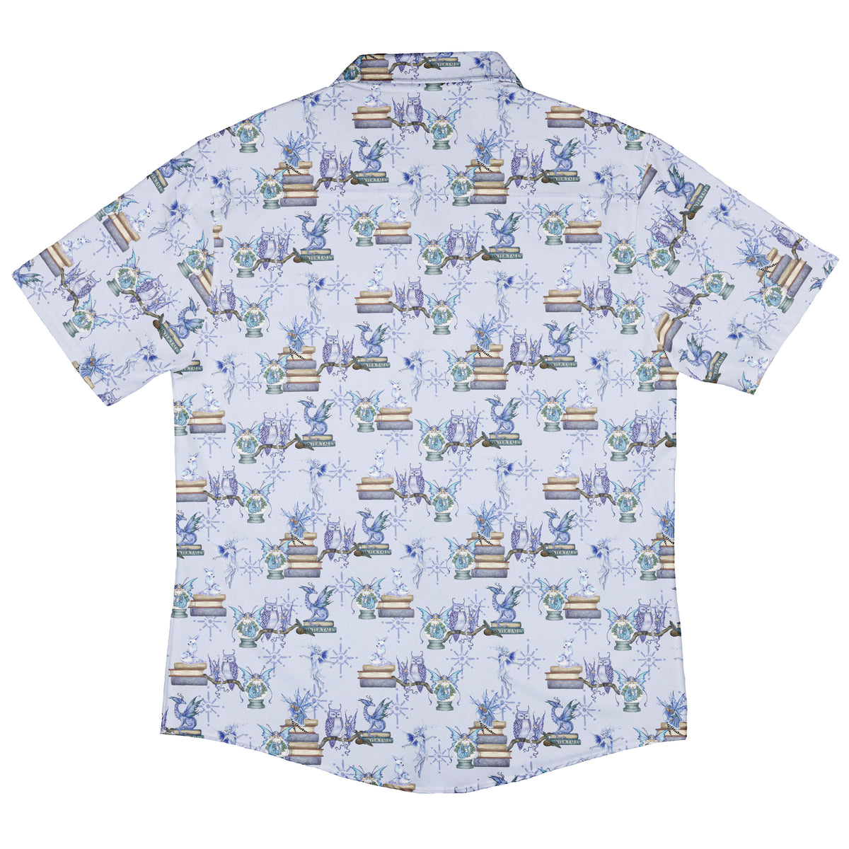 Whimsical Winter Reads Button Up Shirt Back