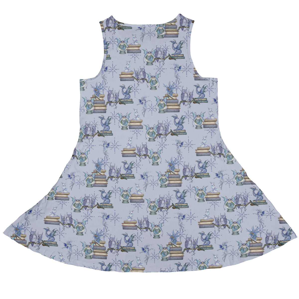 Whimsical Winter Reads Sleeveless Dress back