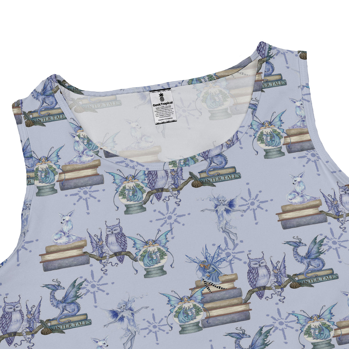 Whimsical Winter Reads Sleeveless Dress close front