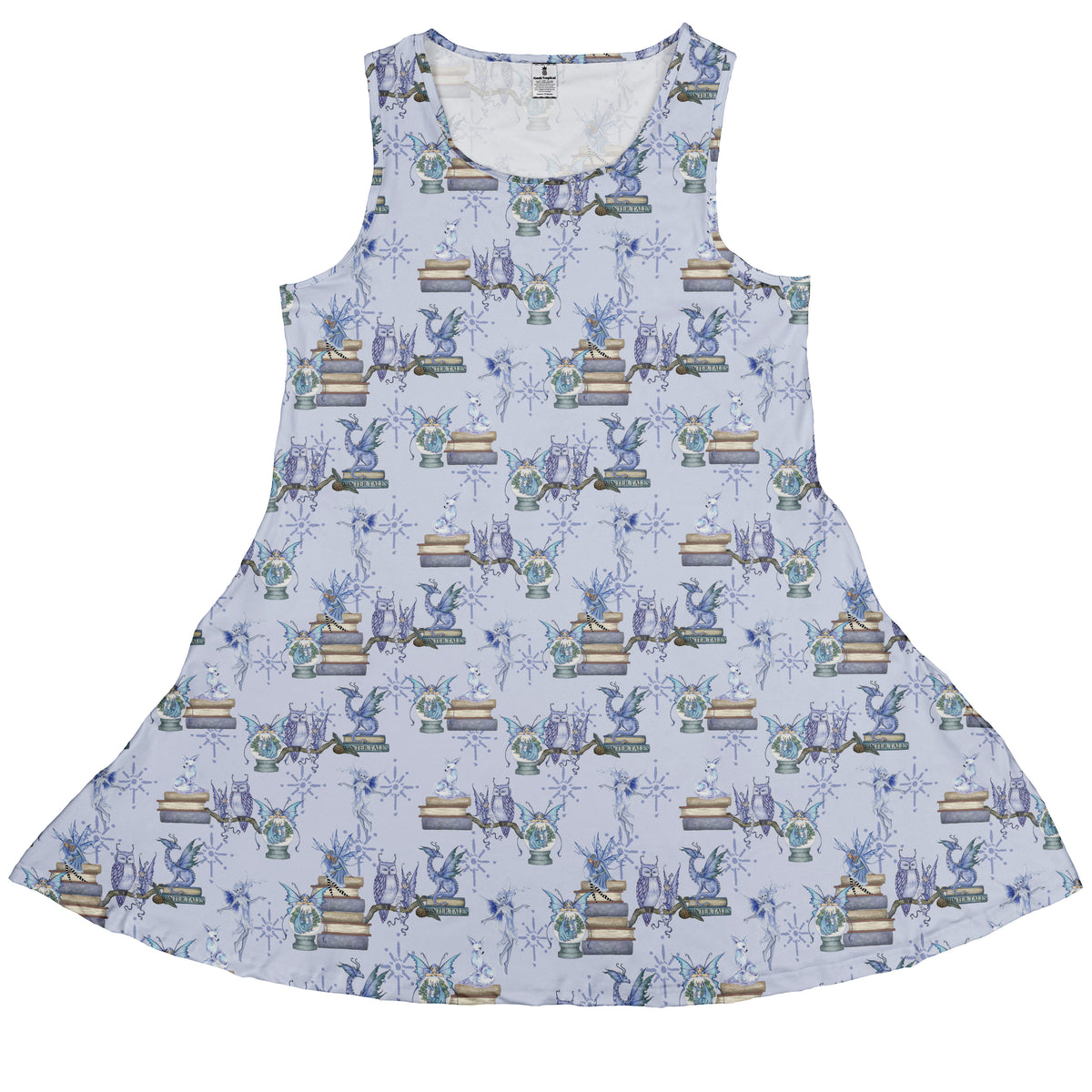 Whimsical Winter Reads Sleeveless Dress front