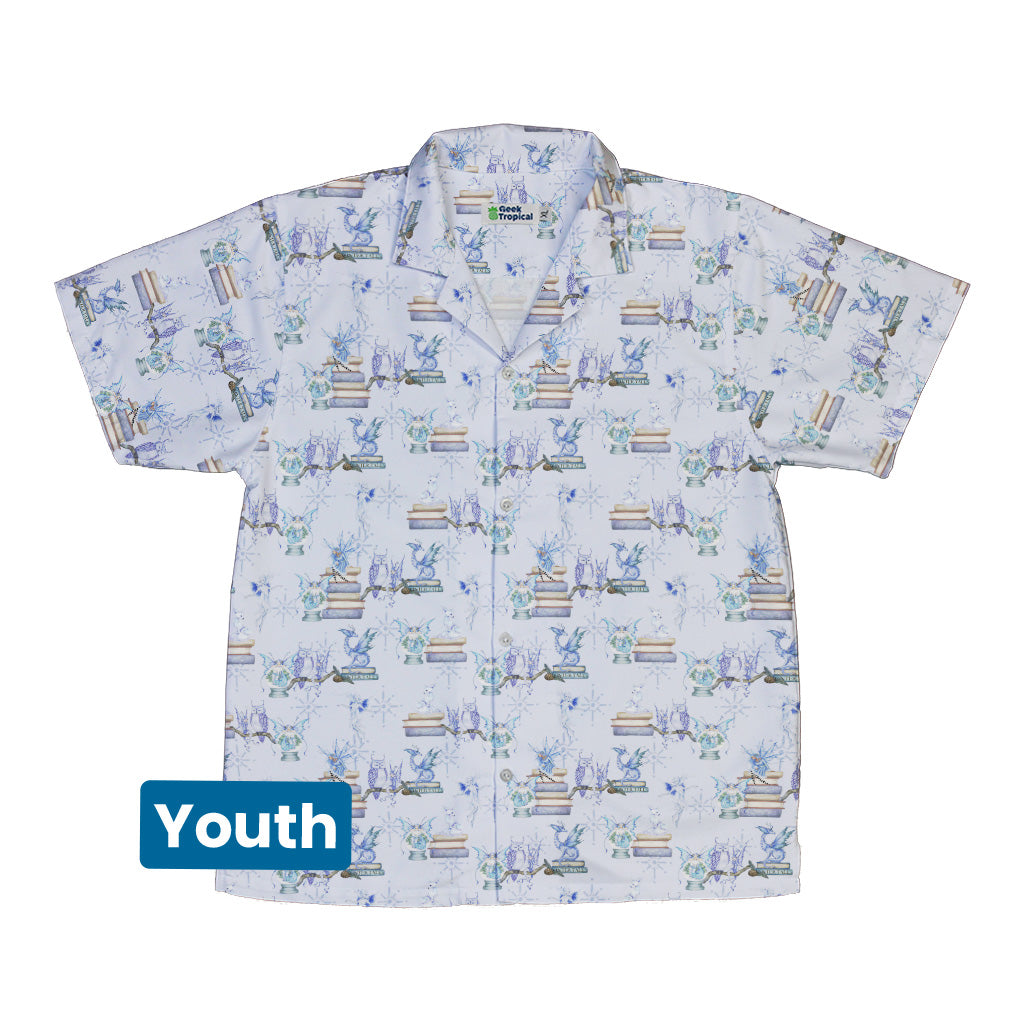 Whimsical Winter Reads Youth Hawaiian Shirt Front