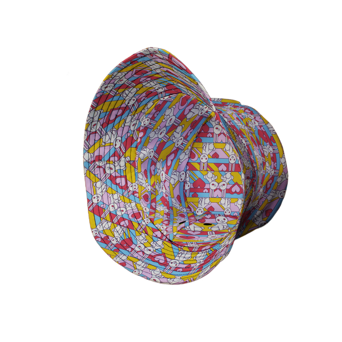 White Bunnies In Love Bucket Hat Side View