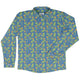 Wildfang Flora Blue Long Sleeve Button Up Shirt Geek Nerd adult sizing animal patterns botany print