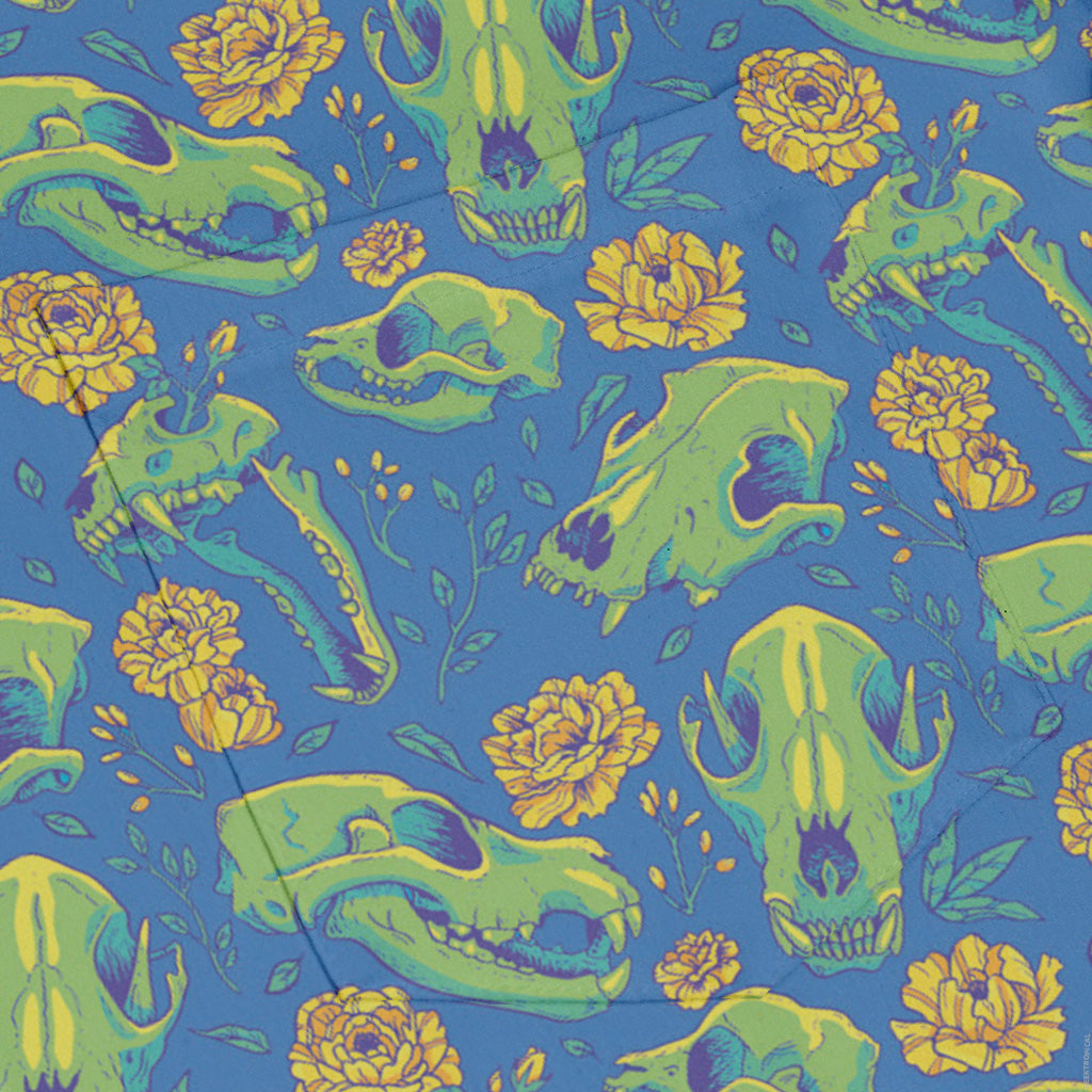 Wildfang Flora Blue Long Sleeve Button Up Shirt