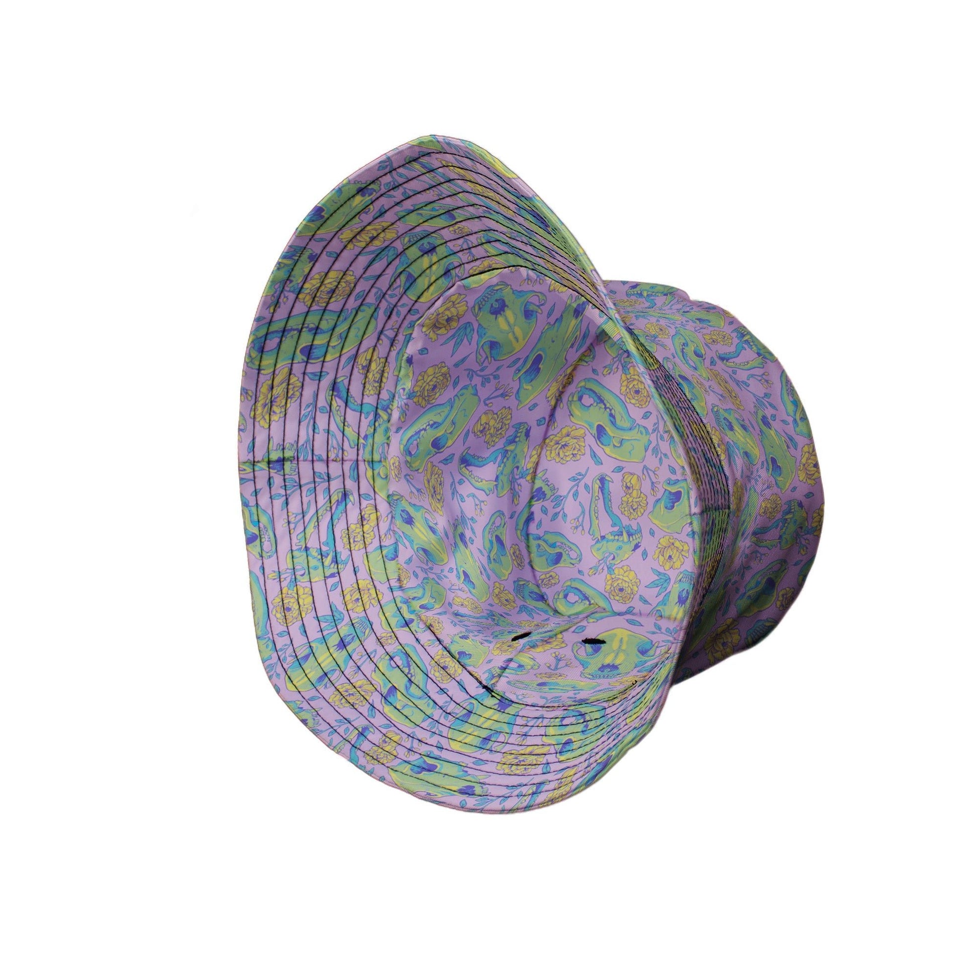 Wildfang Flora Pink Bucket Hat Geek Nerd animal patterns botany print Design by Julie Kitzes