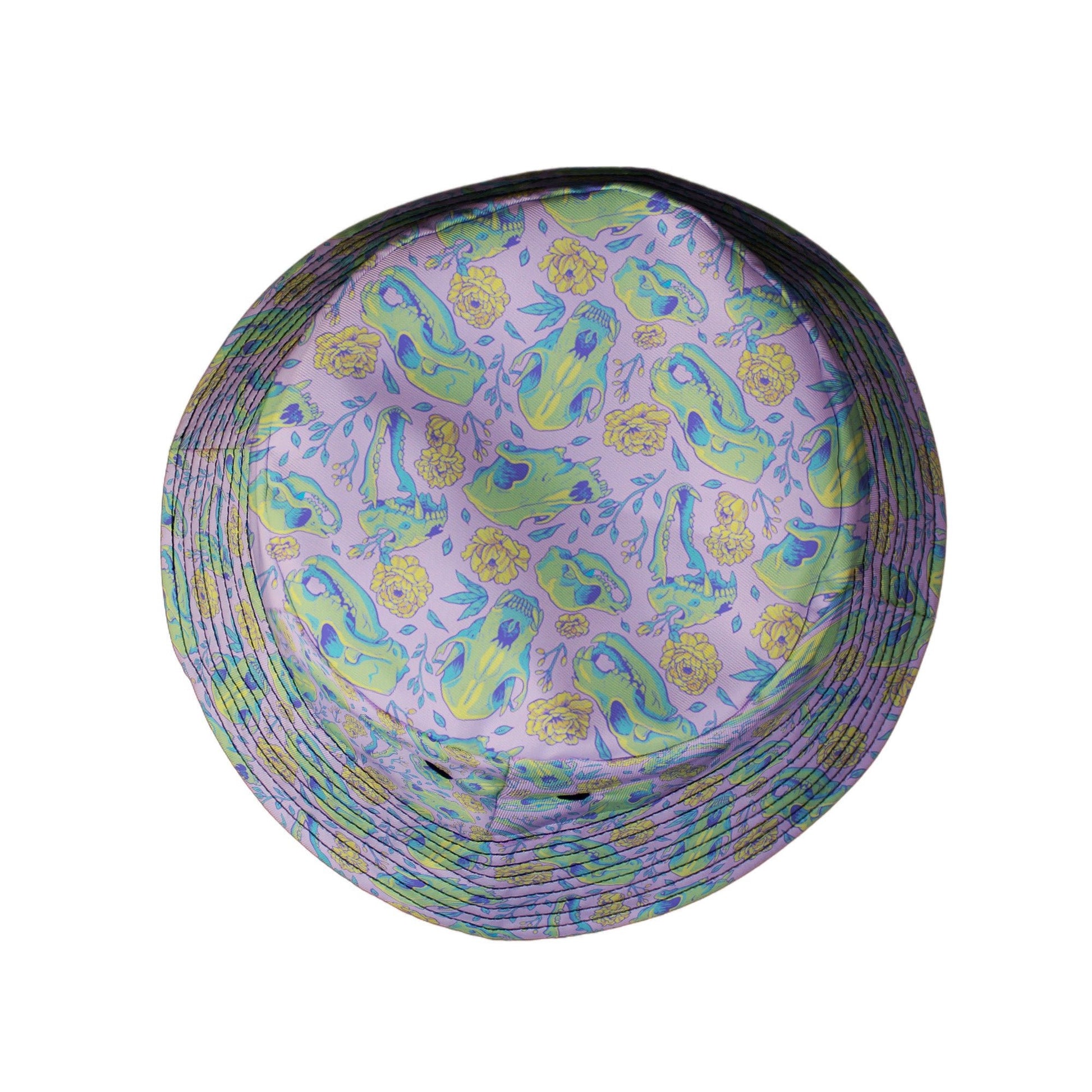 Wildfang Flora Pink Bucket Hat Geek Nerd animal patterns botany print Design by Julie Kitzes