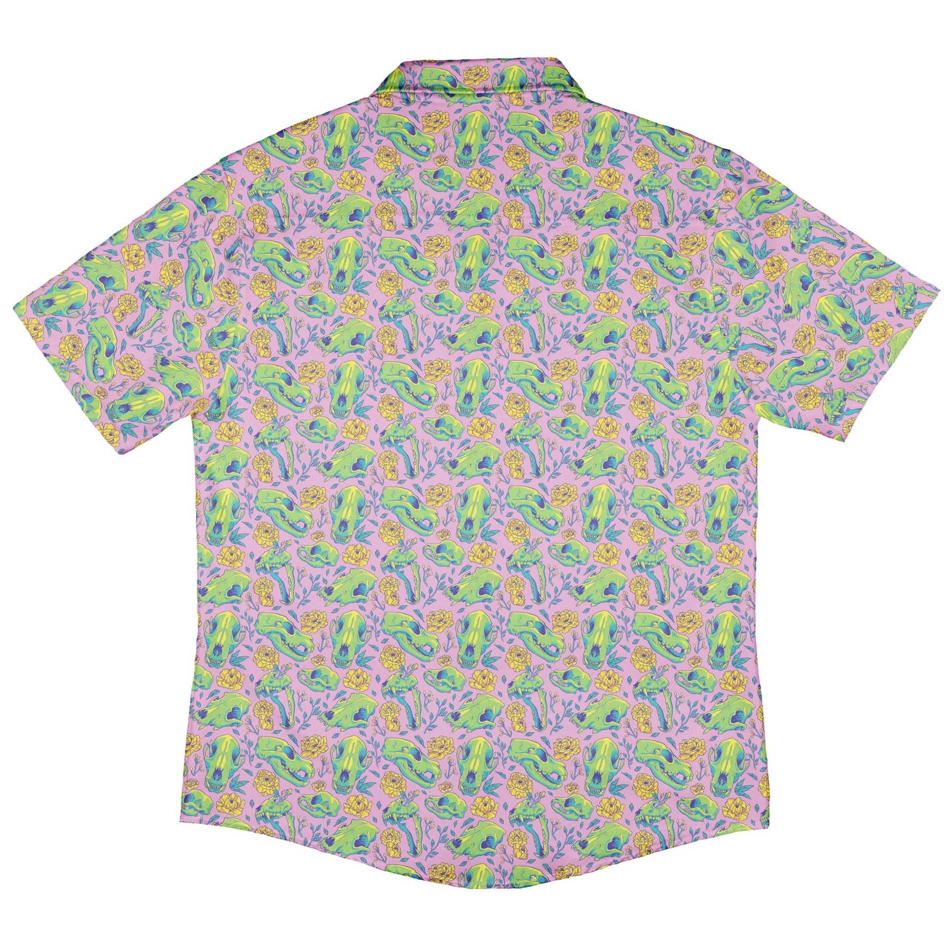 Wildfang Flora Pink Button Up Shirt Geek Nerd adult sizing animal patterns botany print