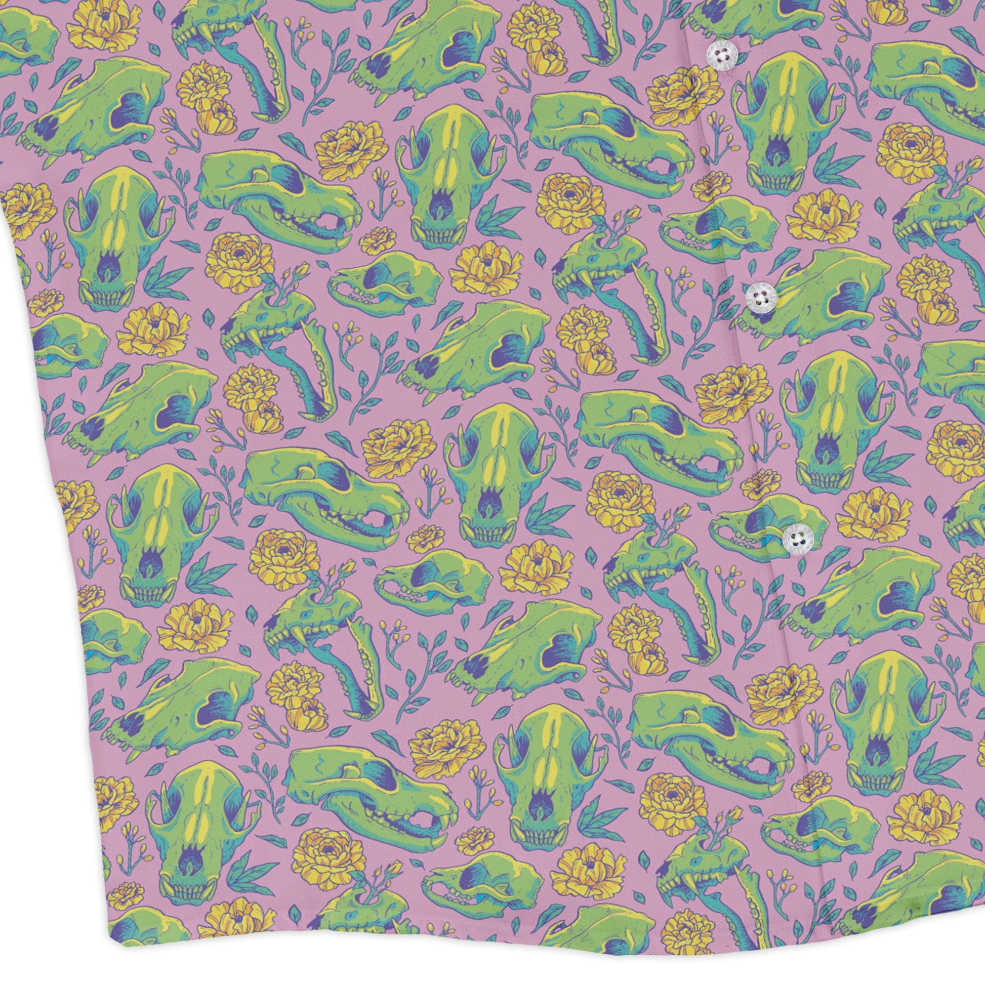 Wildfang Flora Pink Long Sleeve Button Up Shirt