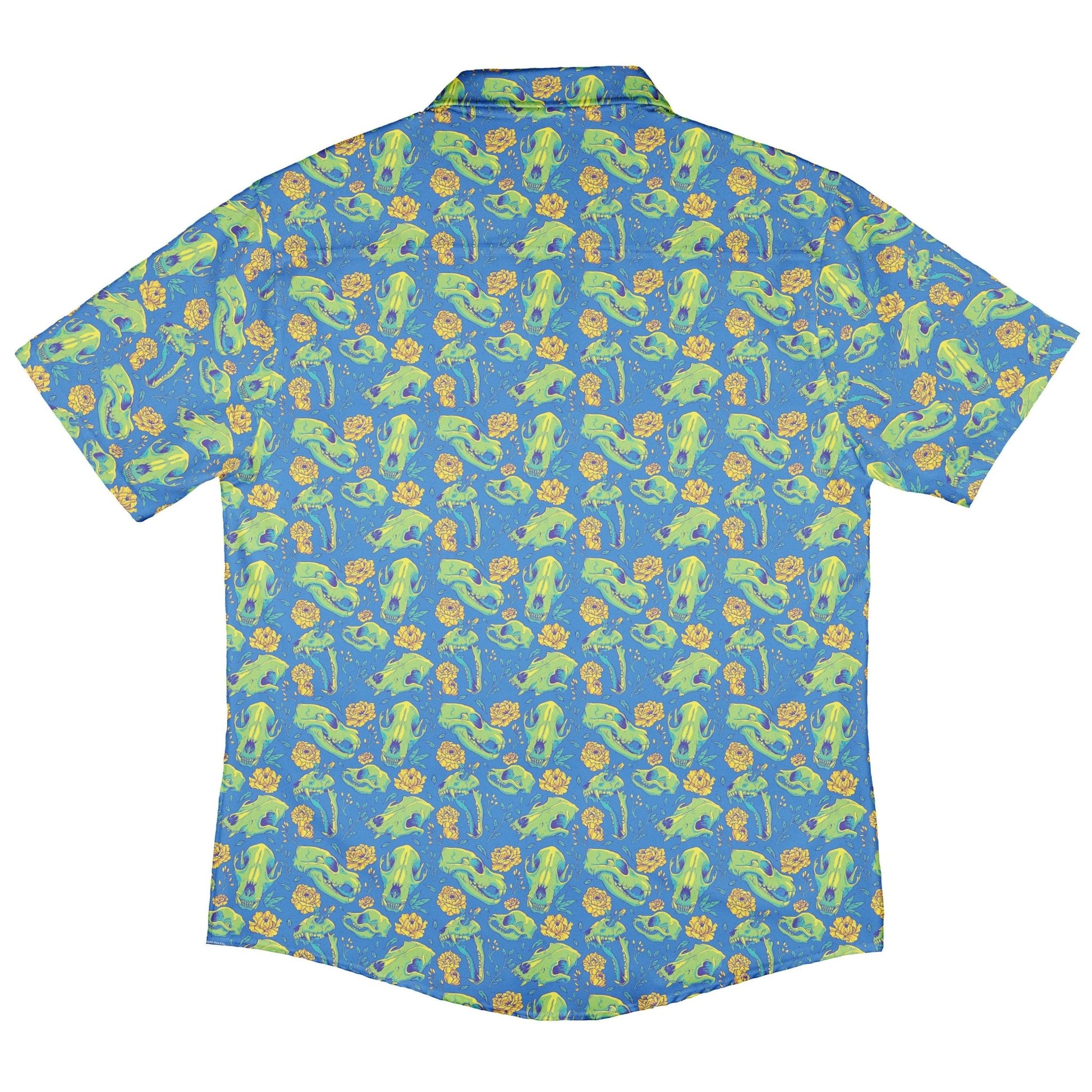 Wildfang Flora Blue Button Up Shirt Geek Nerd adult sizing animal patterns botany print