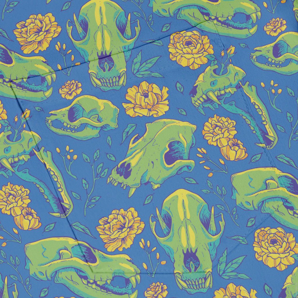 Wildfang Flora Blue Button Up Shirt Geek Nerd adult sizing animal patterns botany print