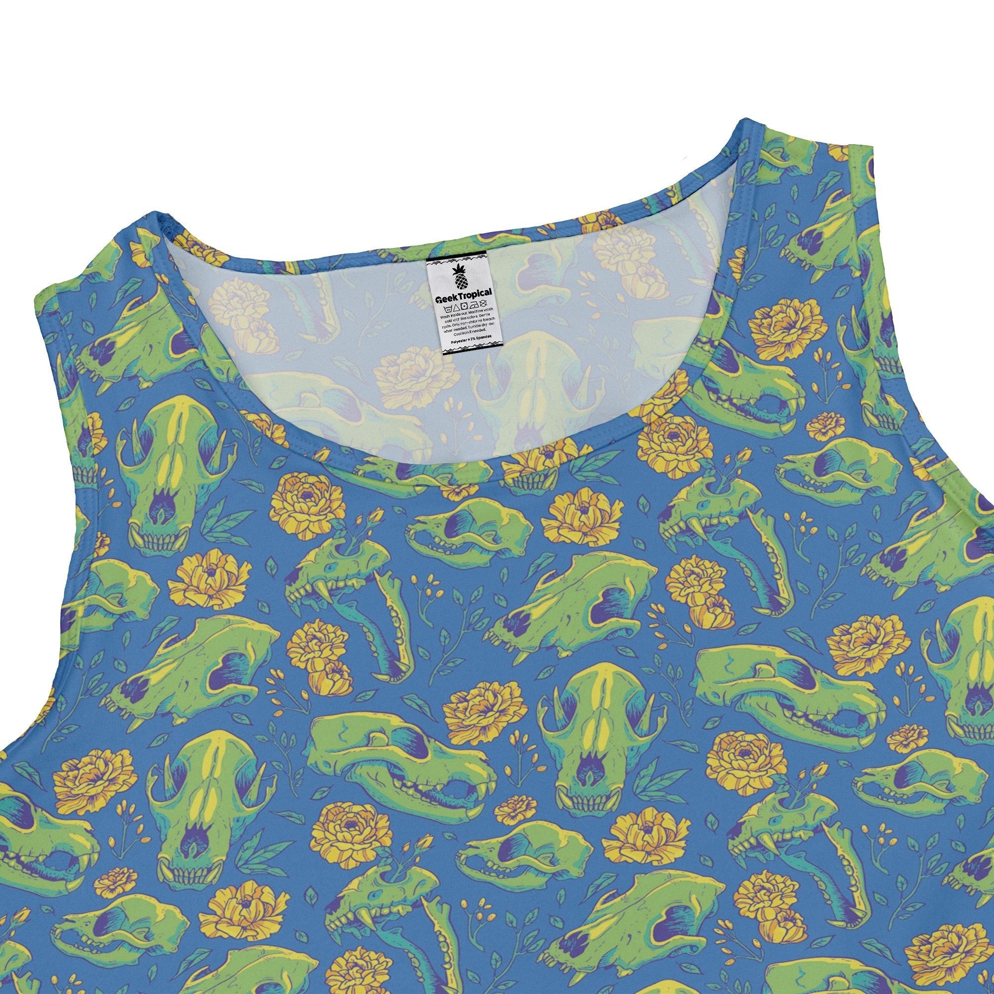 Wildfang Flora Blue Dress Geek Nerd animal patterns botany print Design by Julie Kitzes