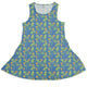 Wildfang Flora Blue Dress Geek Nerd animal patterns botany print Design by Julie Kitzes