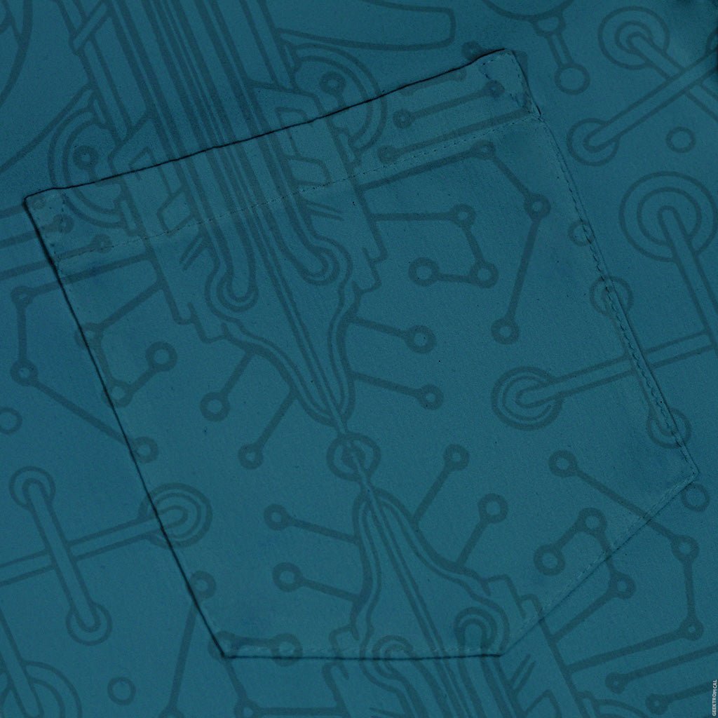 Ready-to-Ship Winner Takes All Pocket Button Up Shirt - adult sizing - computer print - Design By Brigid Ashwood