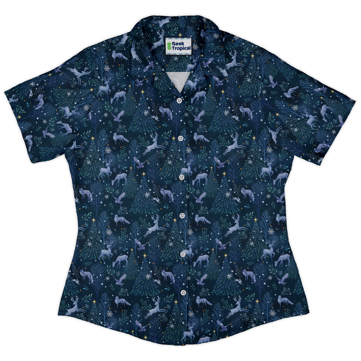 Winterwood Wanderers Curvy Button Up Shirt womens front