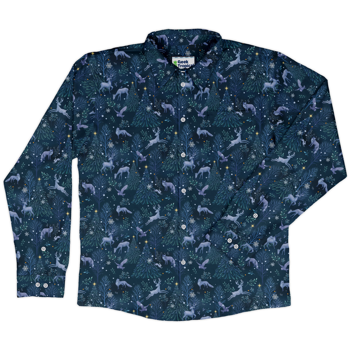 Winterwood Wanderers Long Sleeve Button Up Shirt front
