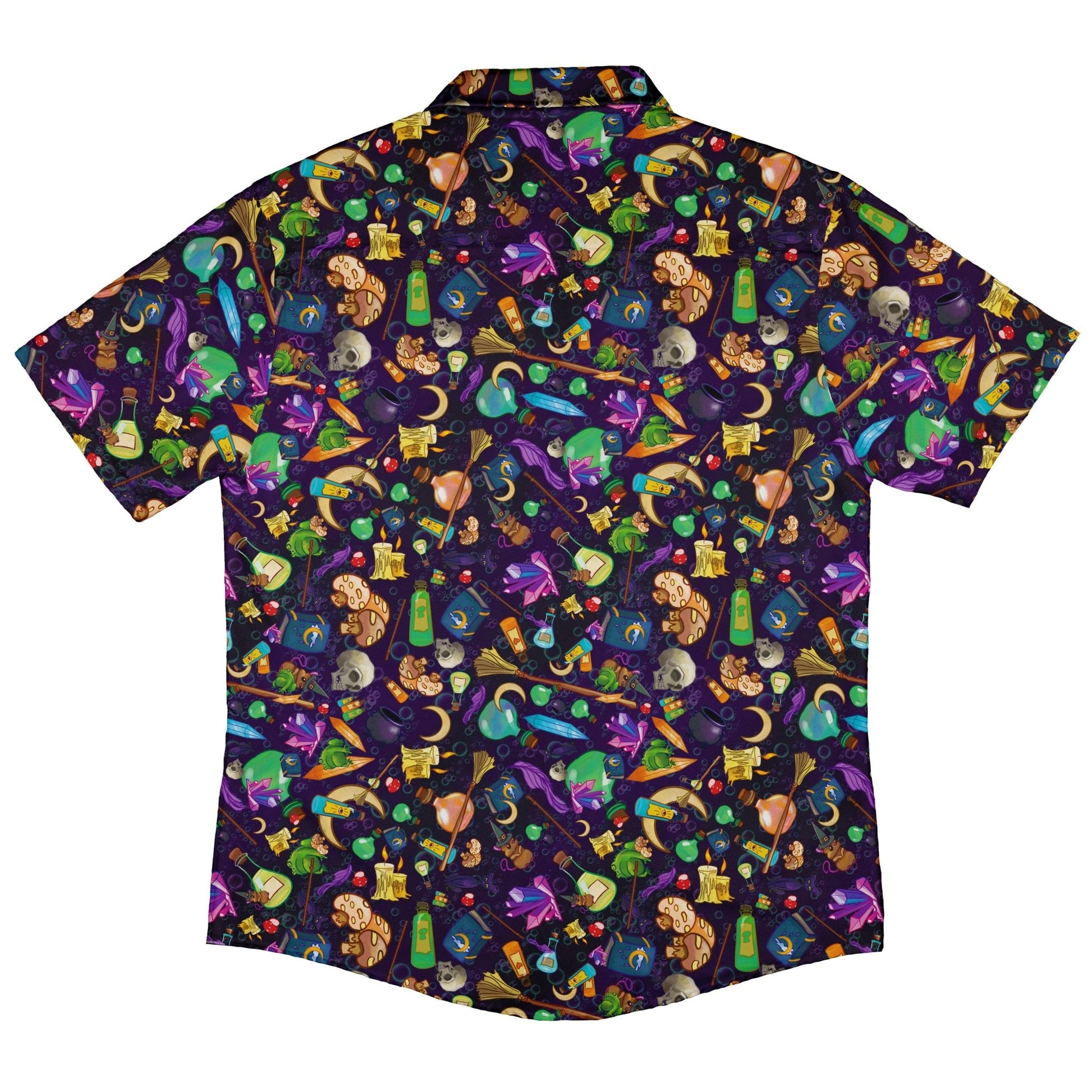 Witches Potion Brew Button Up Shirt - adult sizing - Fantasy Prints - Maximalist Patterns