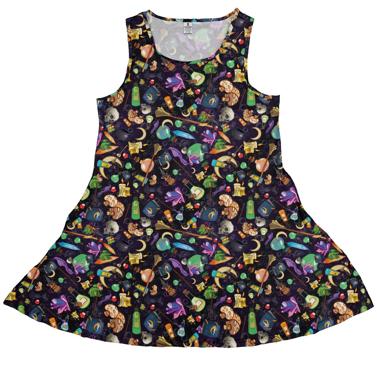 Witches Potion Brew Dress Geek Nerd Fantasy Prints lx - C Maximalist Patterns