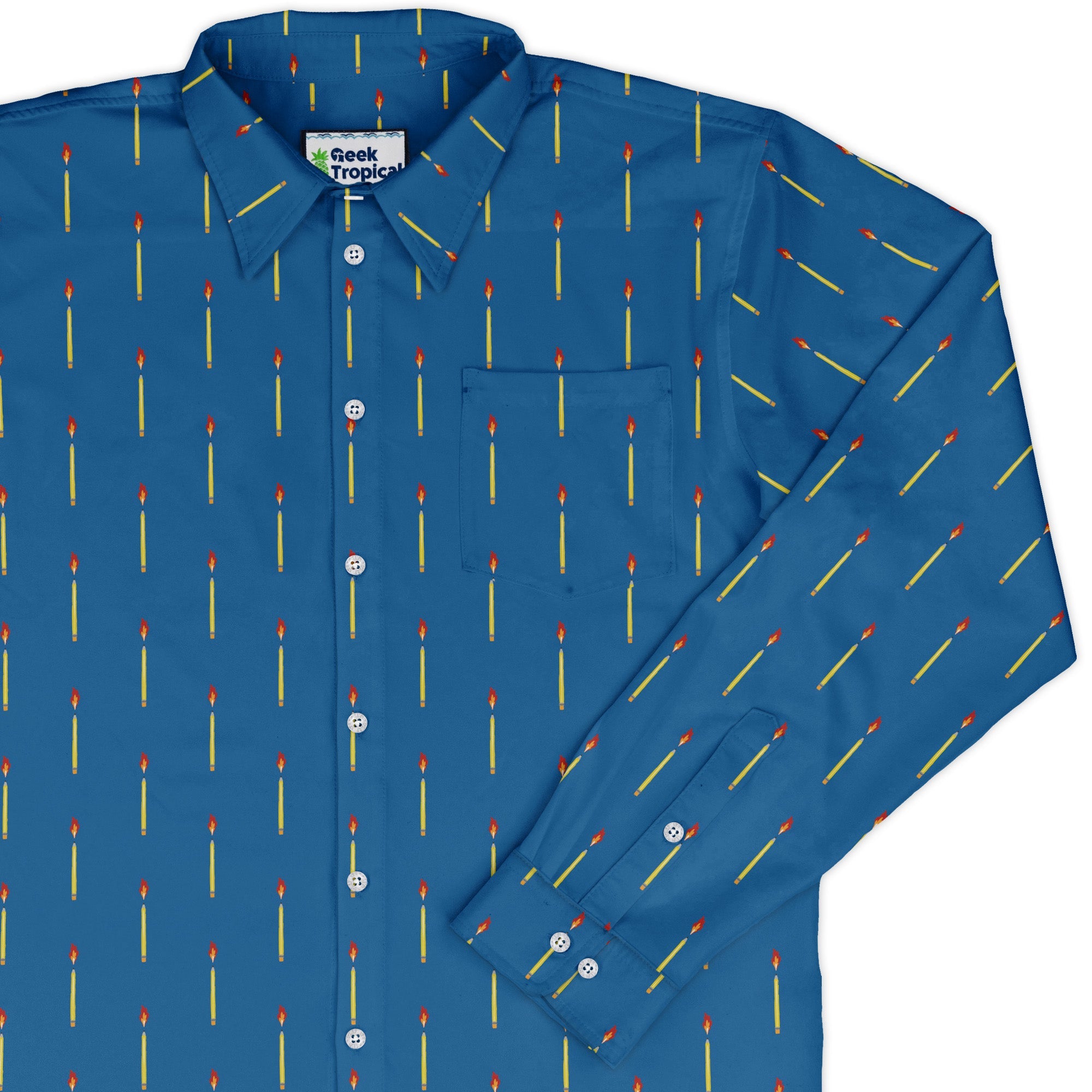 Writer Fuel Long Sleeve Button Up Shirt