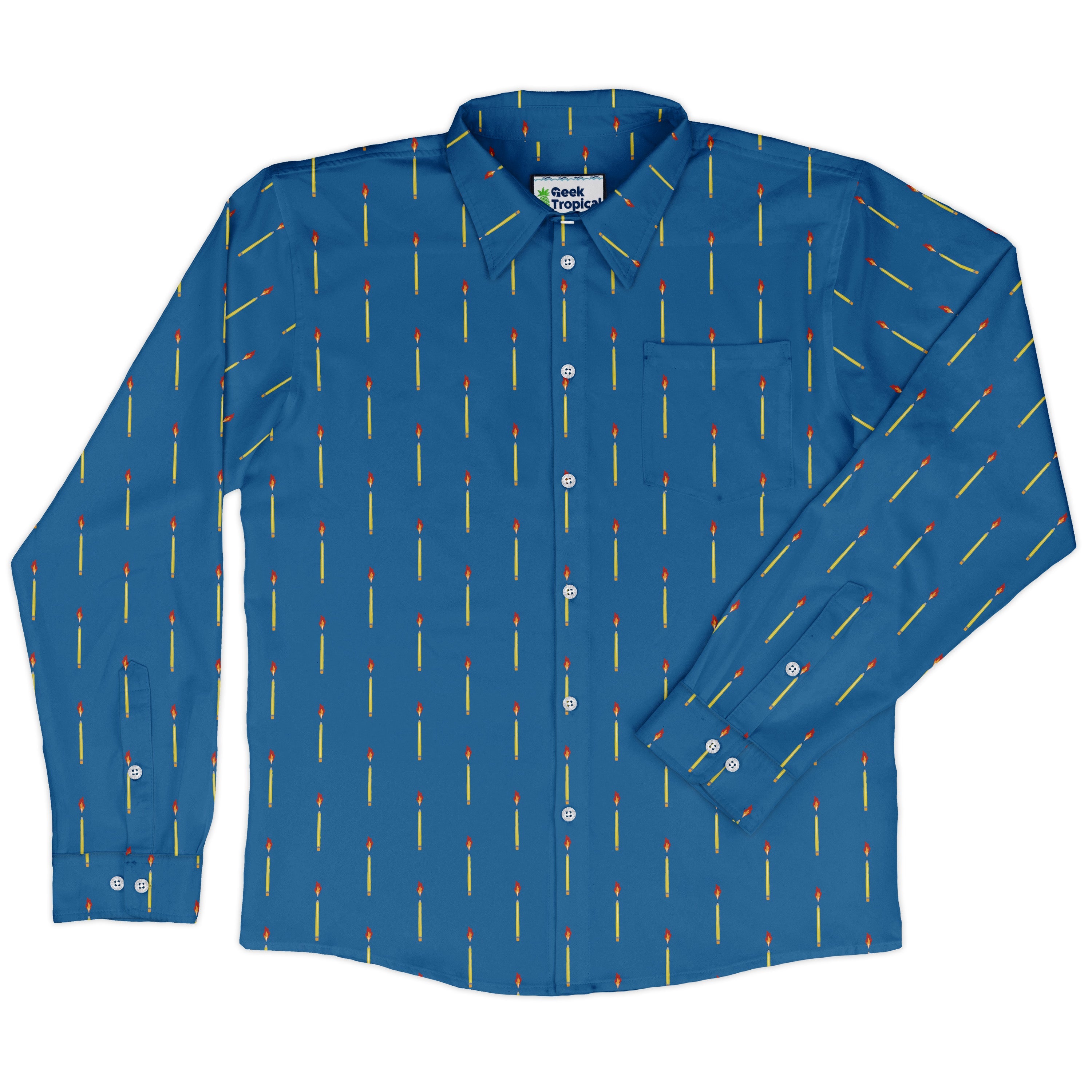 Writer Fuel Long Sleeve Button Up Shirt