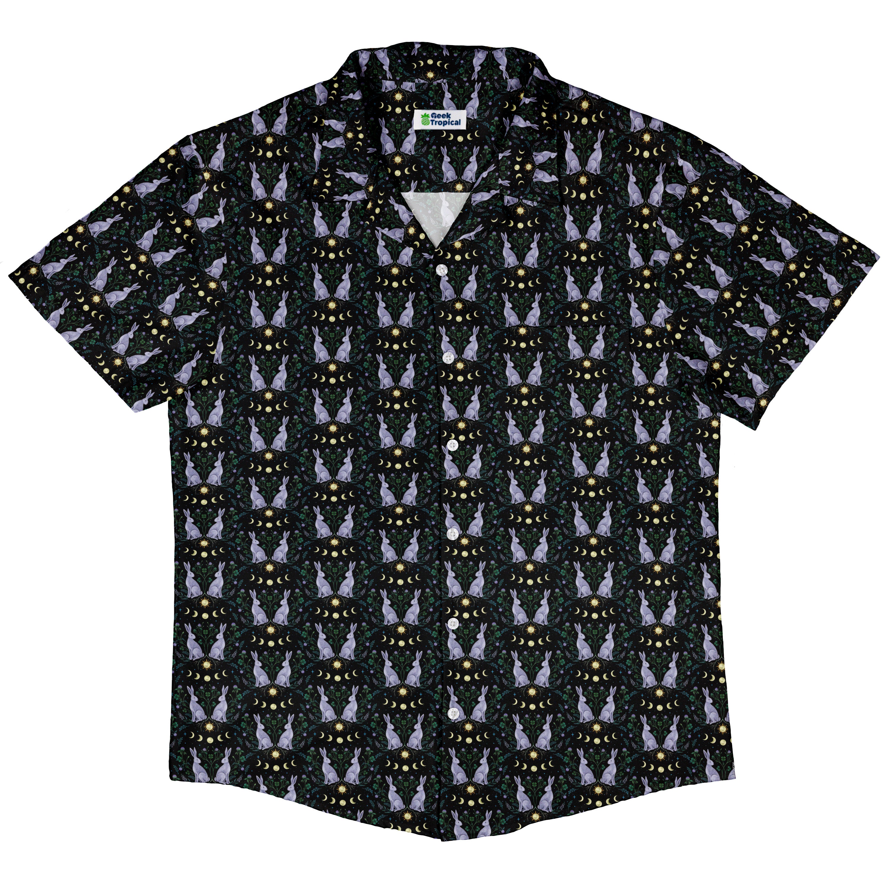 Year of the Rabbit Button Up Shirt Hawaiian Front