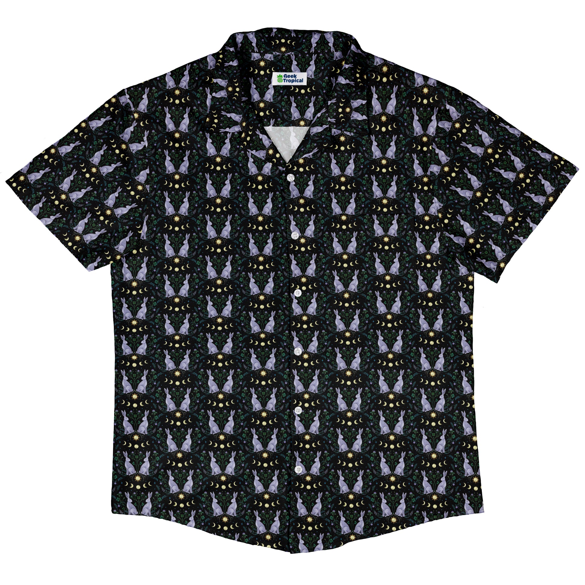 Year of the Rabbit Button Up Shirt Hawaiian Front
