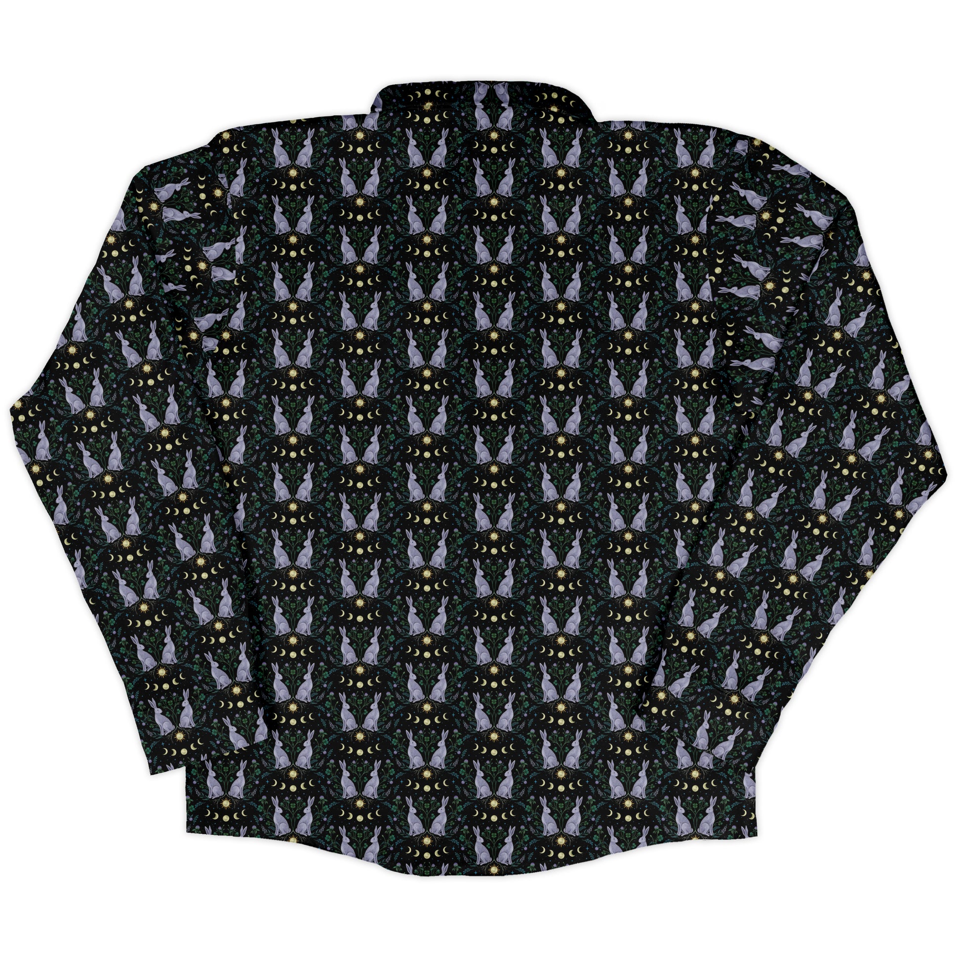 Year of the Rabbit Long Sleeve Button Up Shirt back