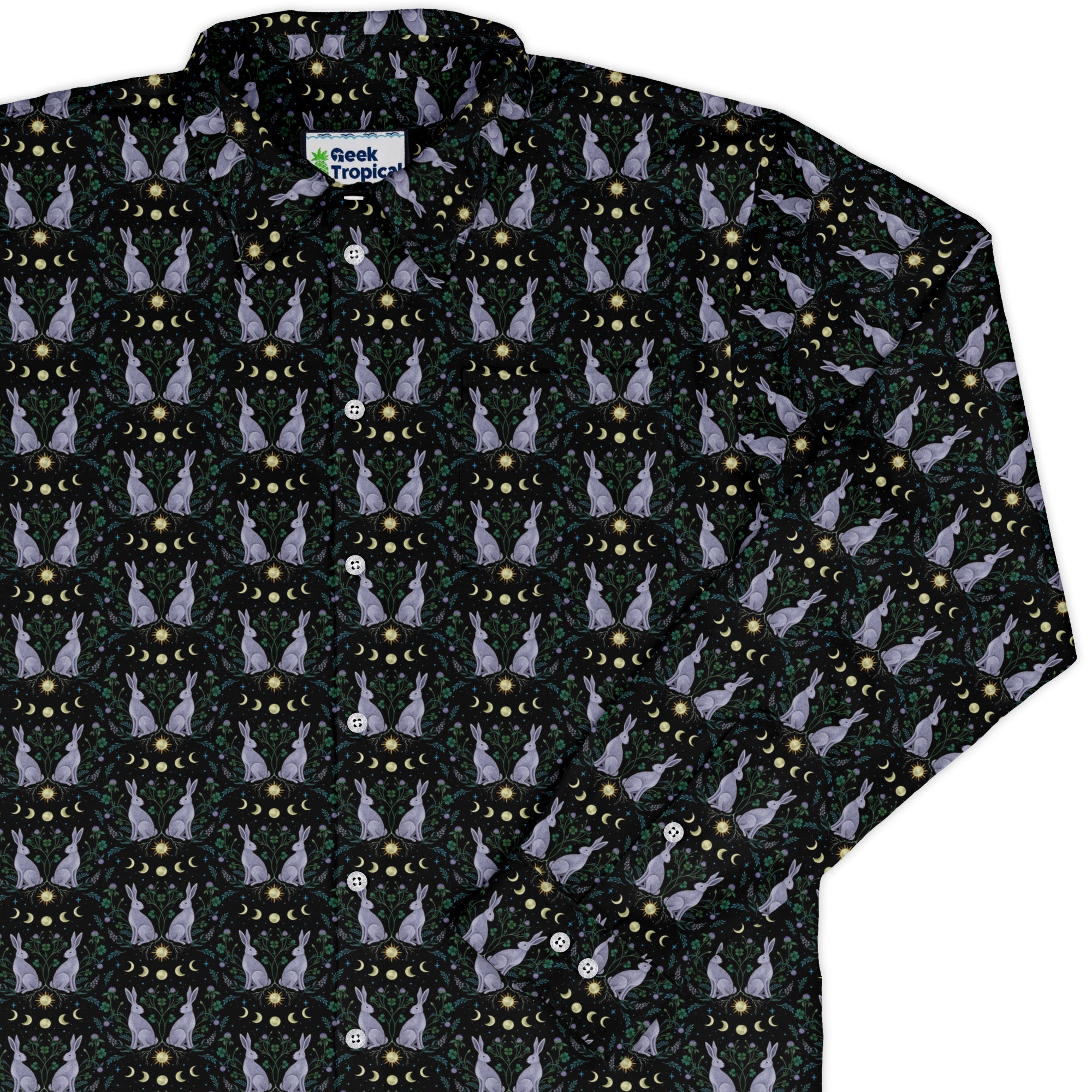 Year of the Rabbit Long Sleeve Button Up Shirt cover