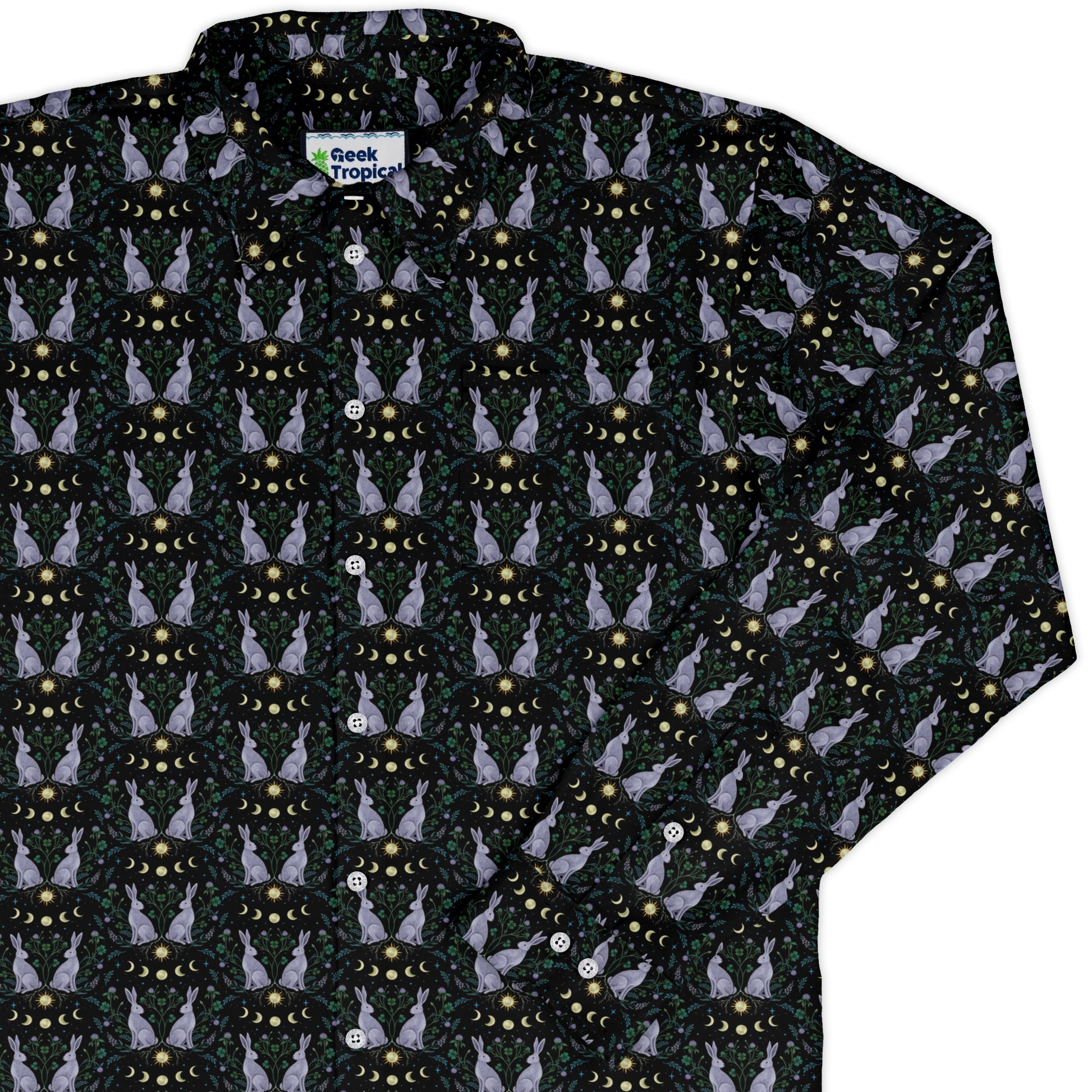 Year of the Rabbit Long Sleeve Button Up Shirt cover
