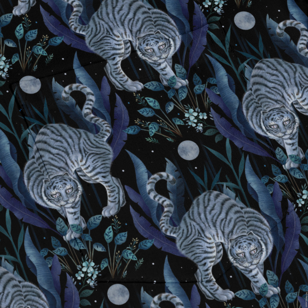 Year of the Tiger Blue Long Sleeve Button Up Shirt