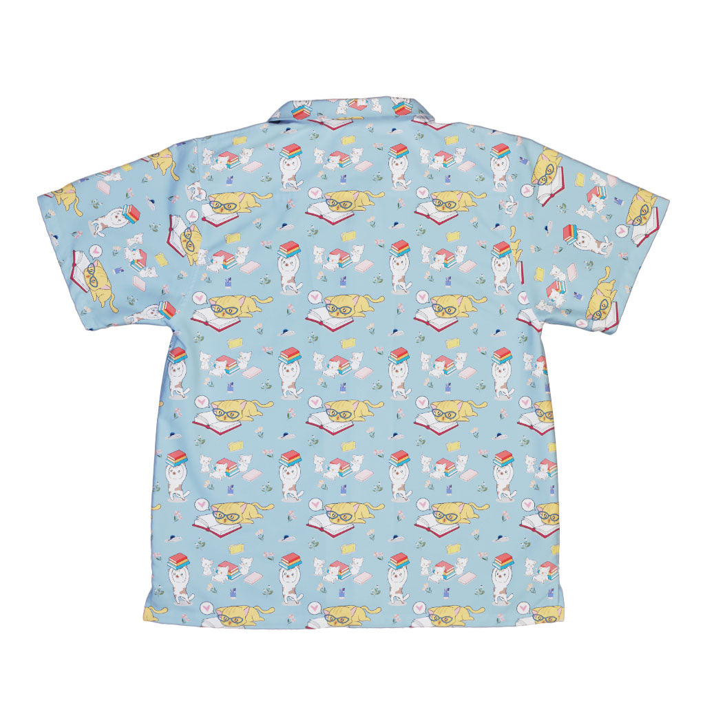 Book Nerd Cats Youth Hawaiian Shirt