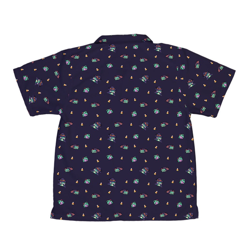 Zombie Frogs Youth Hawaiian Shirt Geek Nerd Design by Ardi Tong halloween