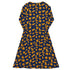 Dinosaur Chicken Nuggets Blue Long Sleeve Midi Dress 8