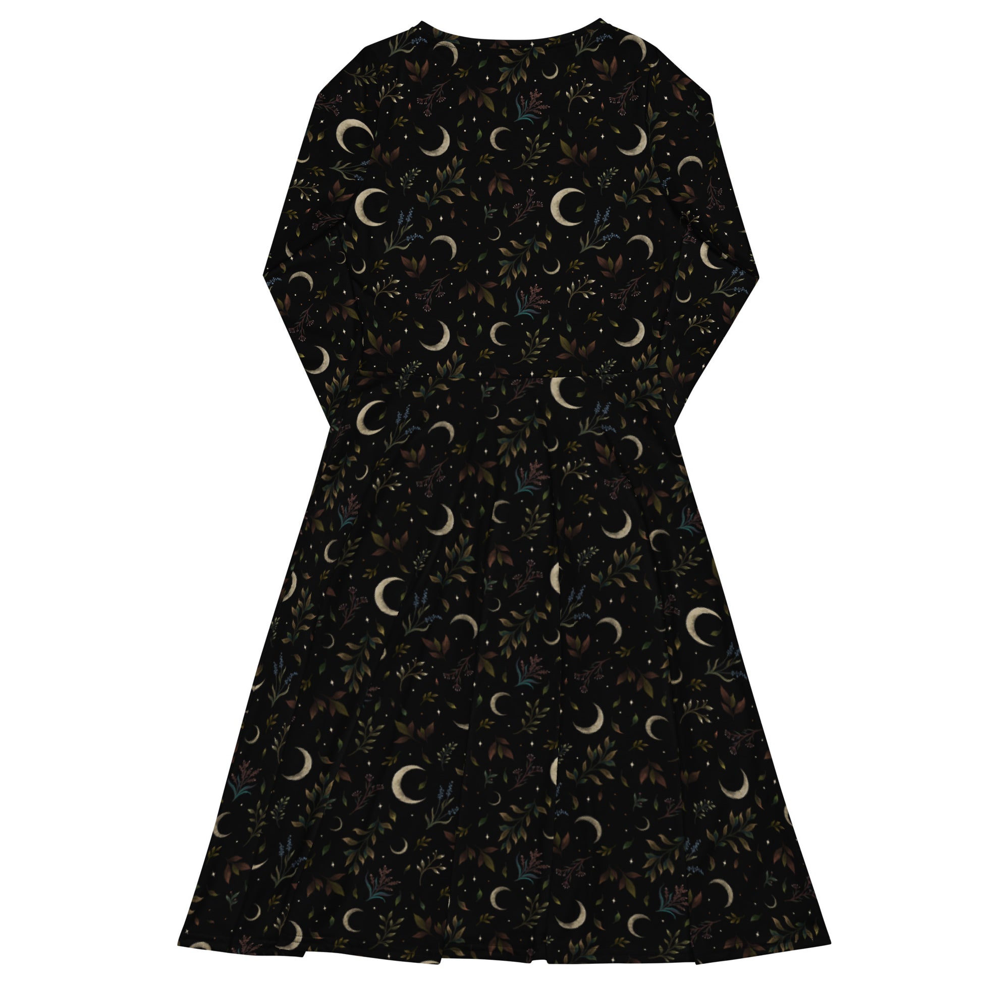 Episodic Crescent Moon Garden Long Sleeve Midi Dress 8